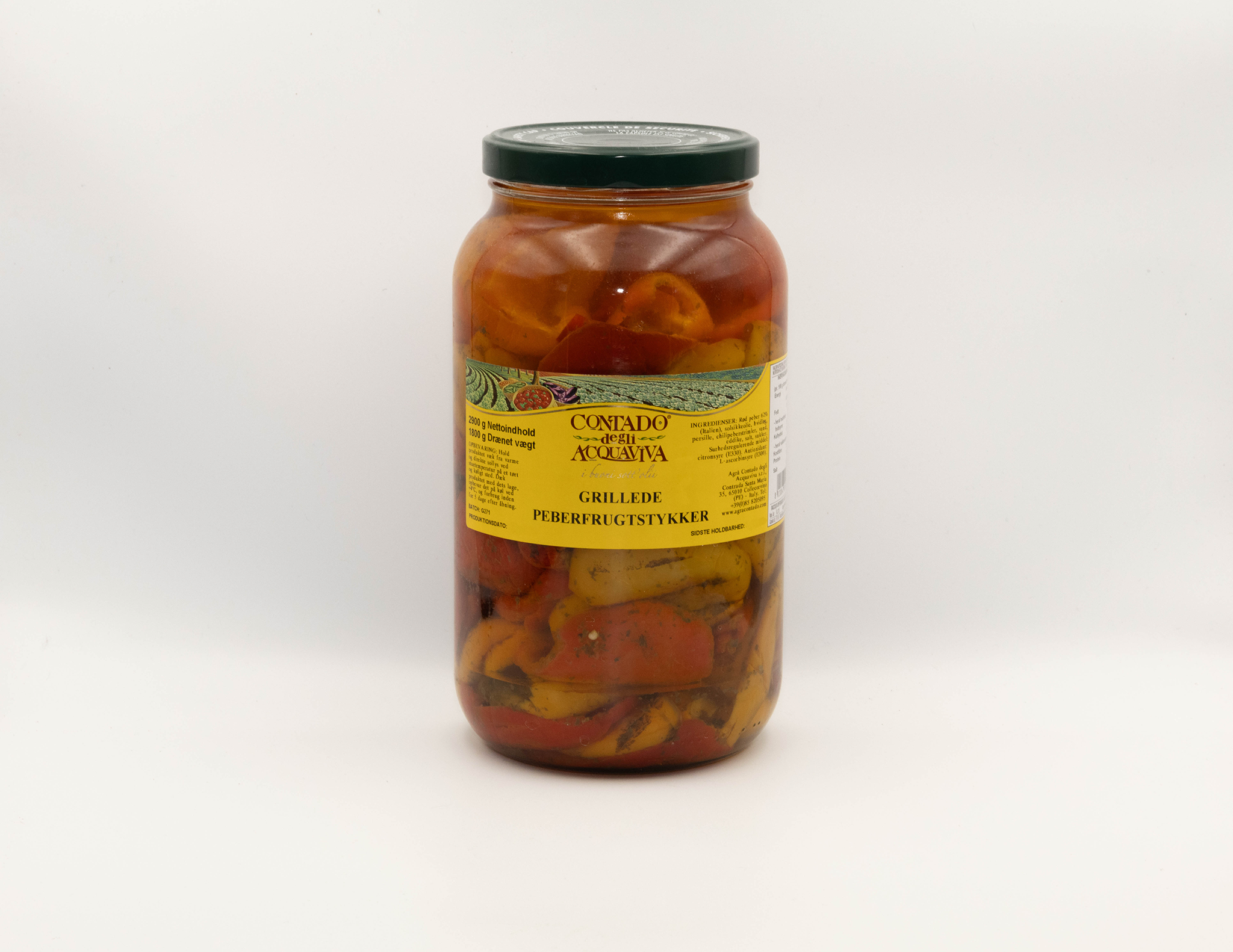 Grillede peberfrugter i olie, italiensk konserves