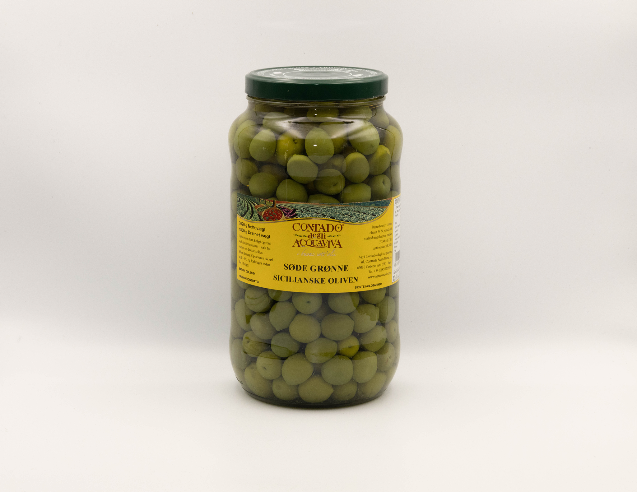 Grønne oliven, italiensk konserves